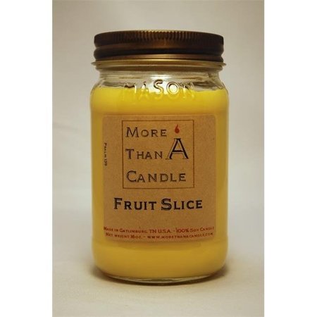 MORE THAN A CANDLE More Than A Candle FTS16M 16 oz Mason Jar Soy Candle; Fruit Slice FTS16M